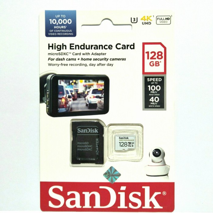 MICROSD SANDISK 128GB/ MICRO SD 128 GB HIGH ENDURANCE VIDEO MONITORING