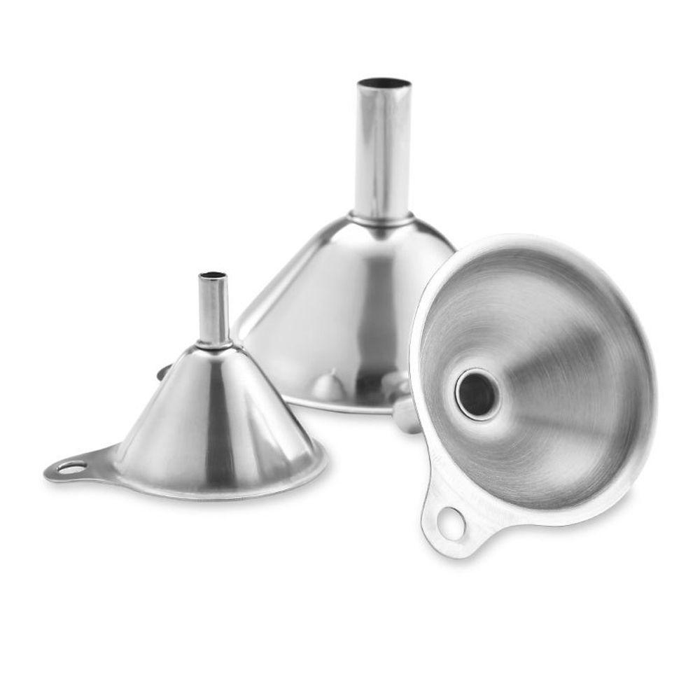 Chookyy 3PCS Corong Multifungsi Stainless Steel Wine Flask Gadget Dapur