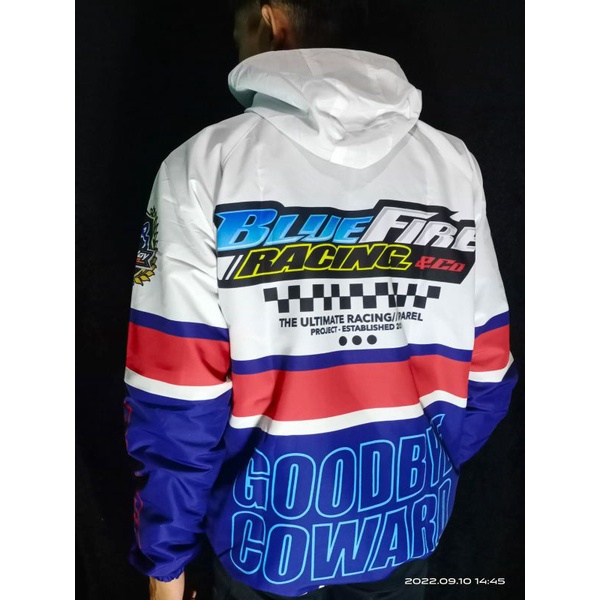 JAKET PARASUT RACING SUNDAY RACE BLUEFIRE 01