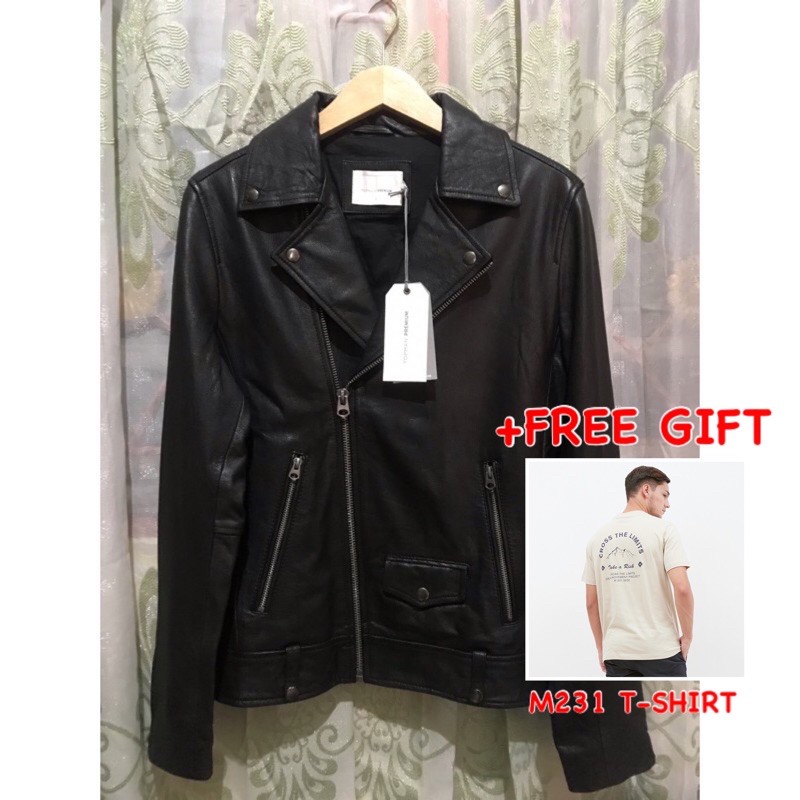 Topman Leather Biker Jacket - Jaket Kulit Topman Original