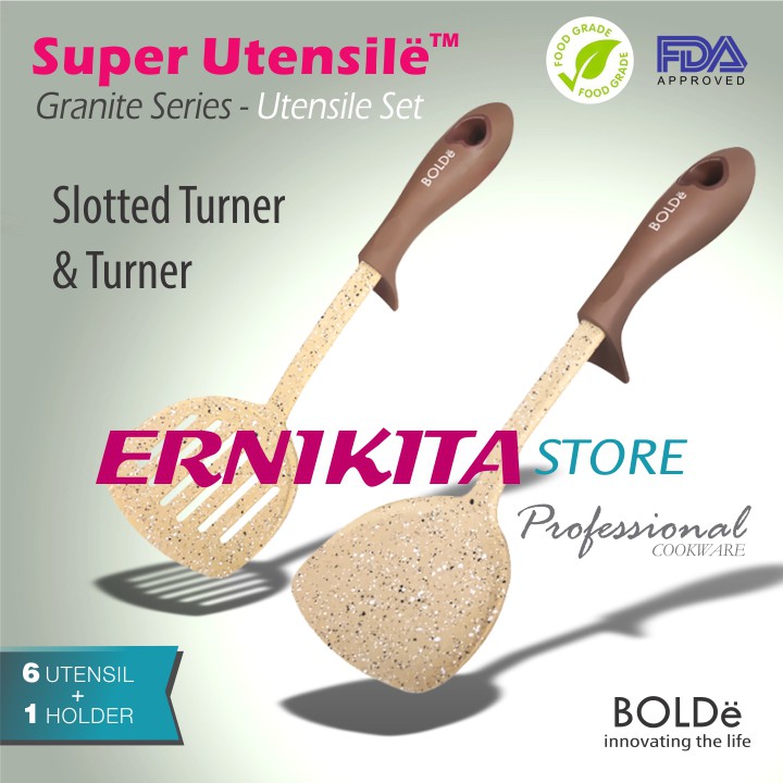 BOLDe SUPER UTENSILE SET 7 PCS - Spatula Set Alat Masak Anti Gores