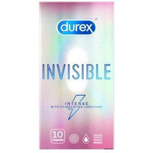Durex Kondom Invisible Intense - 10 Pcs