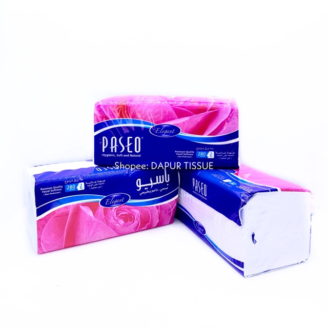 Paseo Elegant Tissue Wajah Soft Pack 280 Sheets