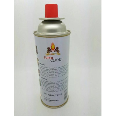 Refil Gas Butane Kompor Camping/Kepala Korek Super Cook 235G Murah