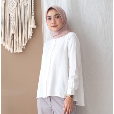 Alma Tshirt Kemeja Wanita Casual Terbaru | Size S M L XL XXL | Bahan Katun Dior HQ Premium-5