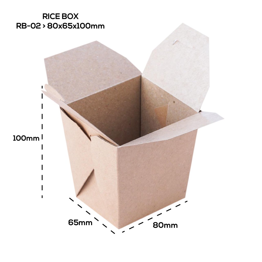 Rice Box Large Paper bowl Food Pail (RB2K2-Laminasi)