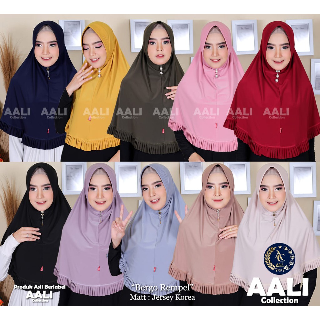 Aali Collection Jilbab Rempel Jersy Korea