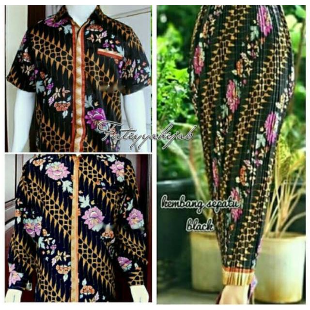 Couple rok batik dan kemeja / rok prisket / rok lilit