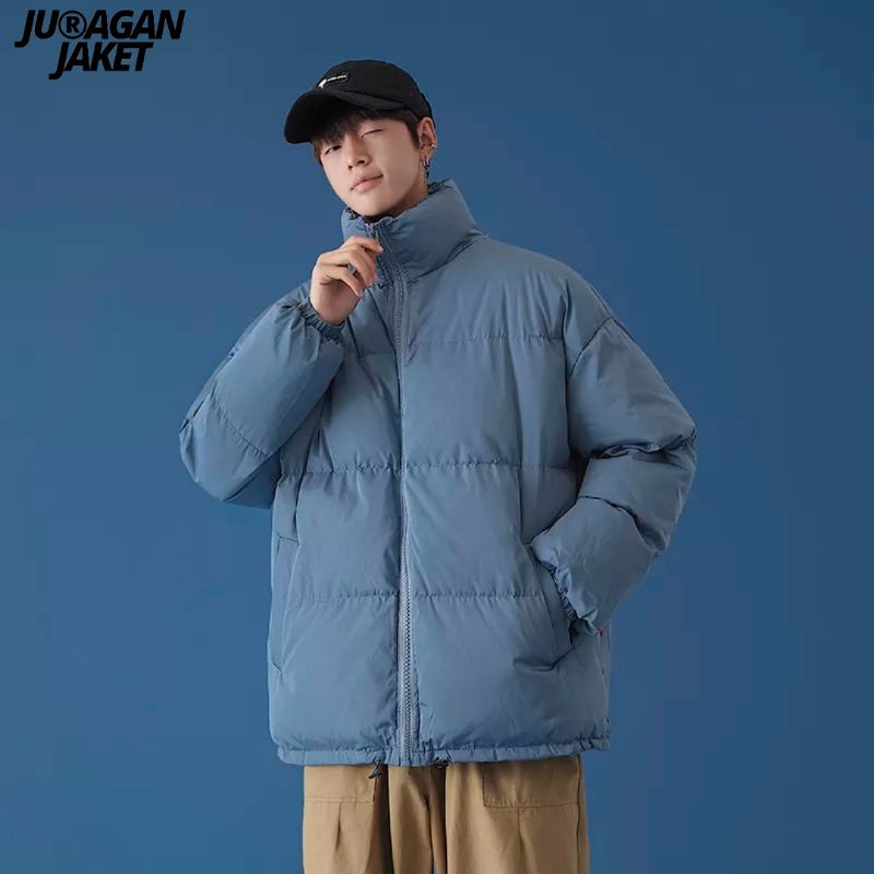 Jaket Musim Dingin Mantel Gelembung warna-warni Harajuku Jaket Pria/Wanita Jaket Hiphop Jaket Puffer Korea