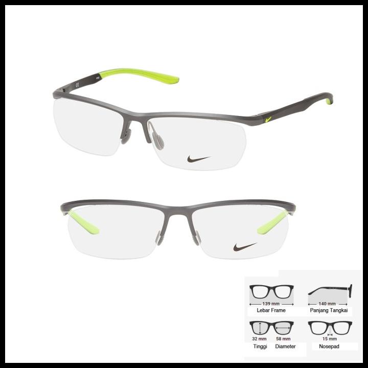 Frame Kacamata Pria Sporty Nike Half Gantung Plus Minus Anti Radiasi 7