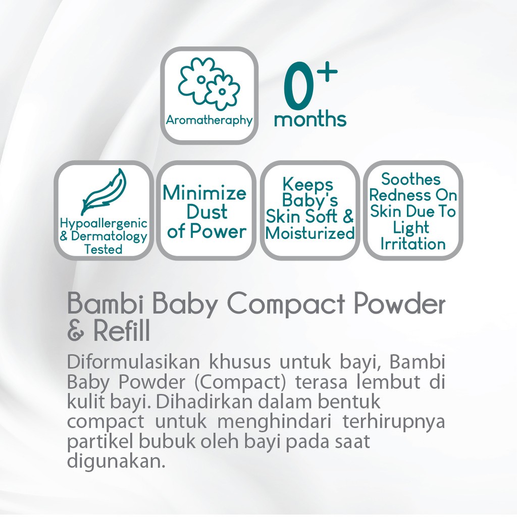 *FRAULEINCO* Bambi Baby Compact Powder Full Case / Bambi bedak padat / Bambi bedak tabur / Bambi bedak bayi