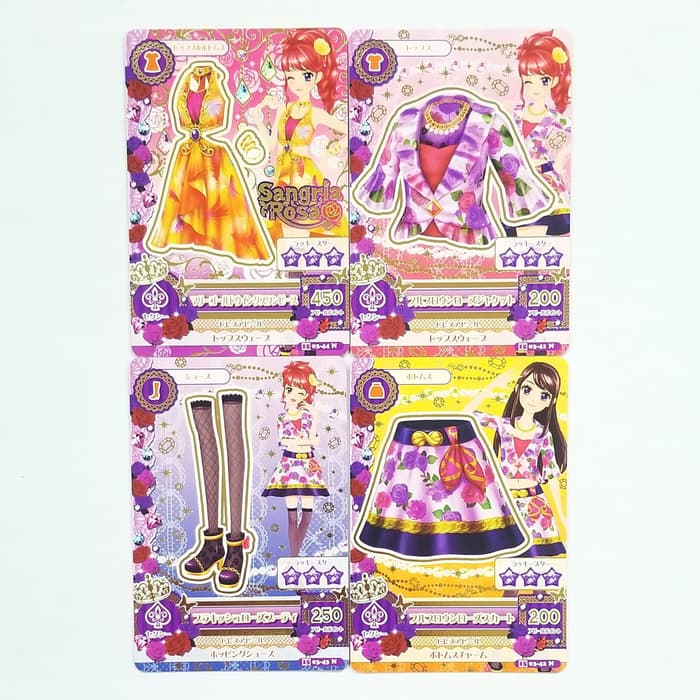 Kartu Aikatsu set 4 Juri Kurebayashi & Ran Shibuki Japan Rare 15 03-41