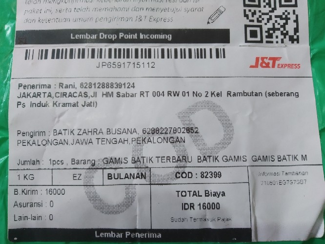 Gamis Batik M L Xl & Jumbo