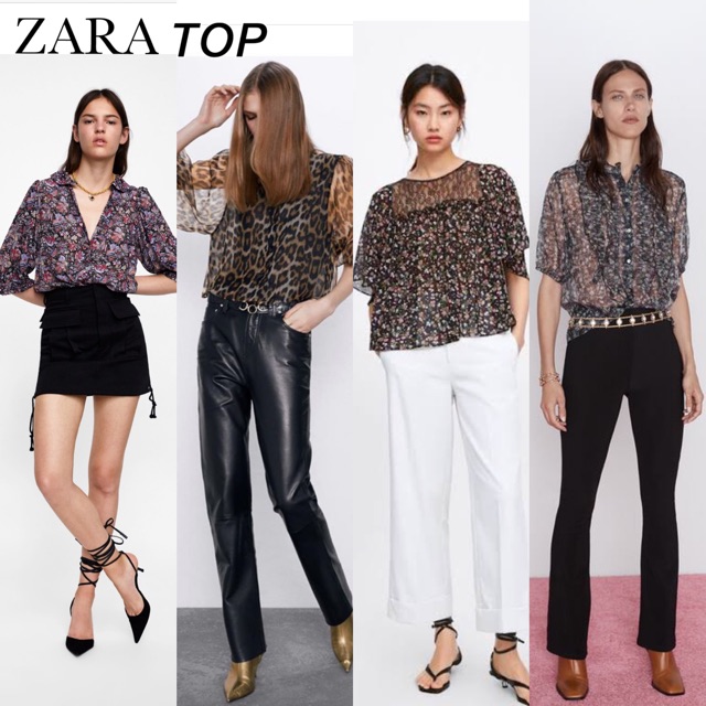 Zara Women Top Flower Edition Original 