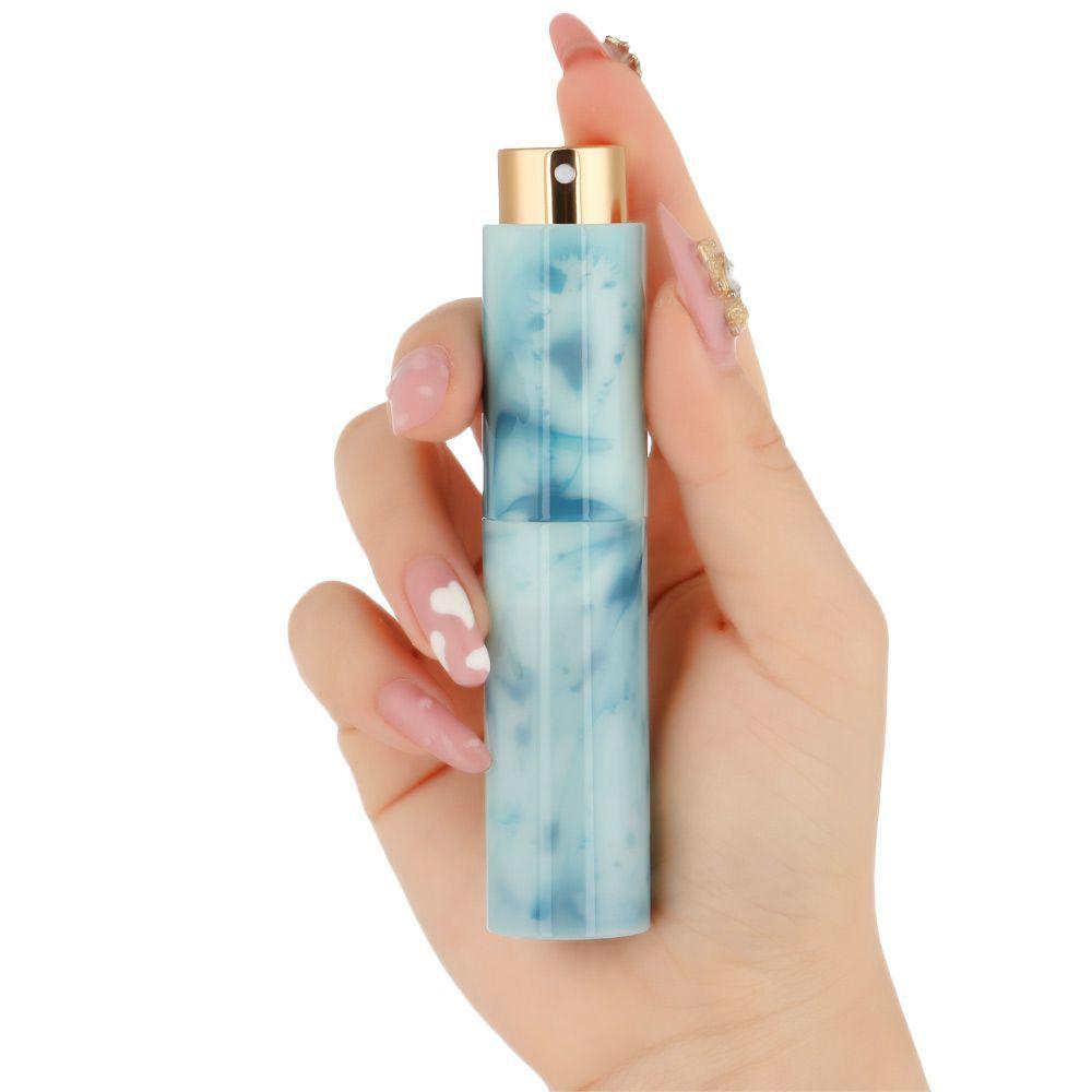 Botol Parfum Kosong Isi Ulang Model Semprot Bahan Aluminum Motif Marmer Ukuran 10ML Untuk Travel