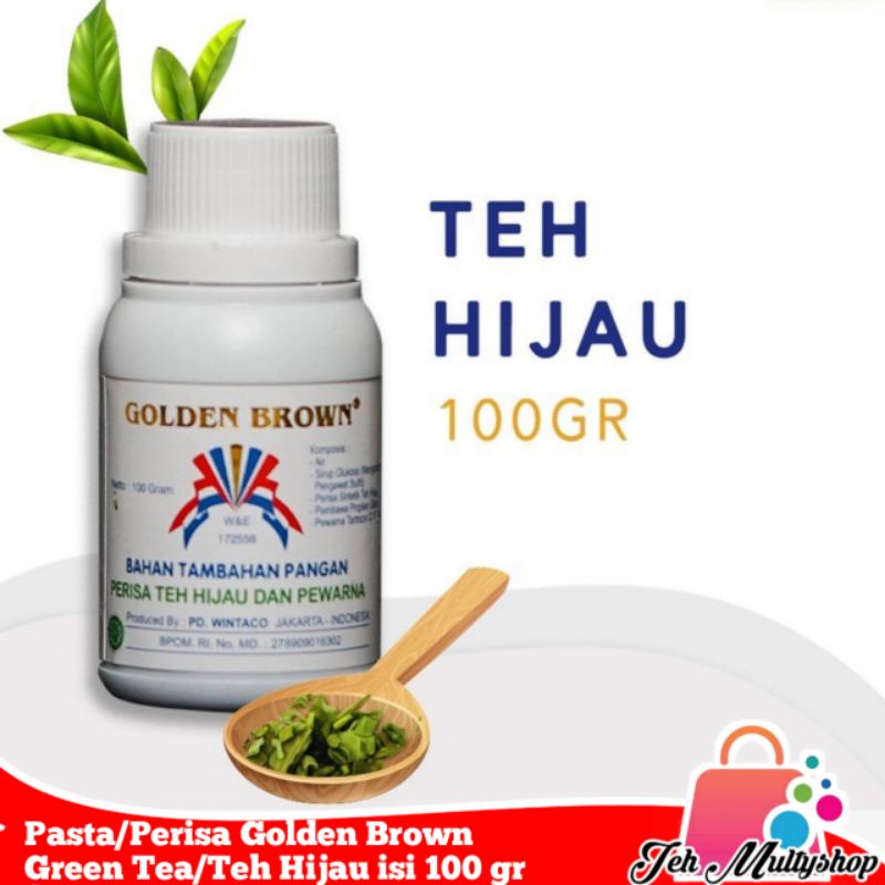 

Pasta/Perisa Green Tea (teh hijau) Golden Brown isi 100 gr