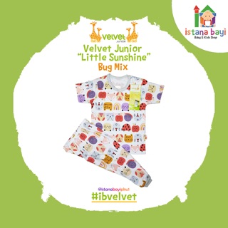  Velvet Junior ZOOTOPIA  Setelan Baju Pendek celana panjang 