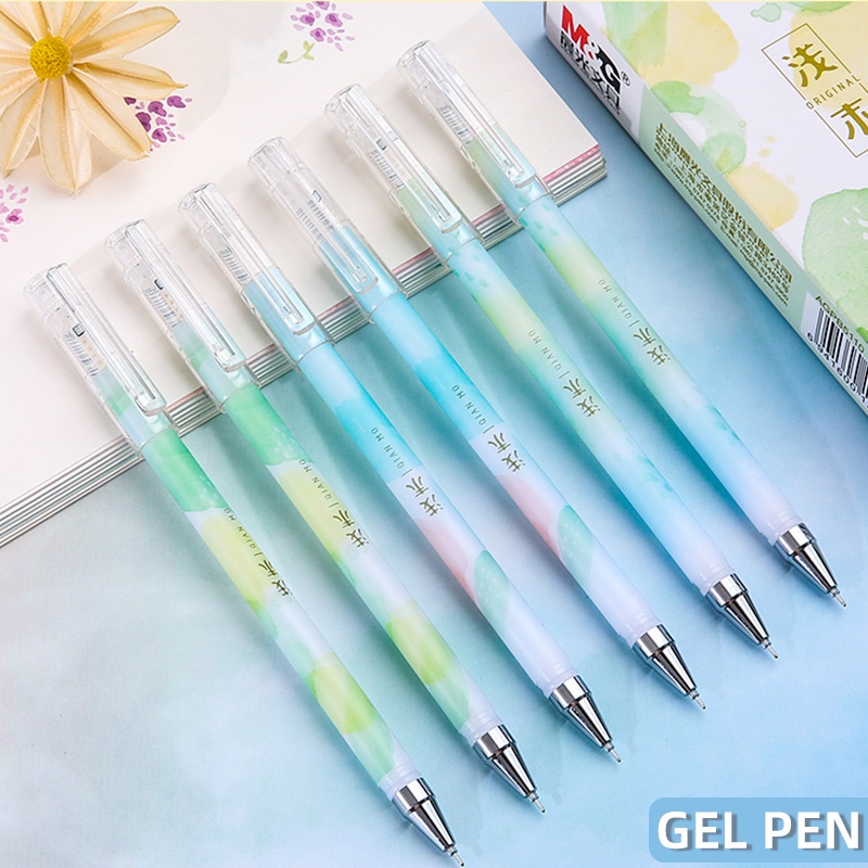 M&amp;G INS Style Cute Girl Gel Pen 0.5mm Black Ink Signature Pen