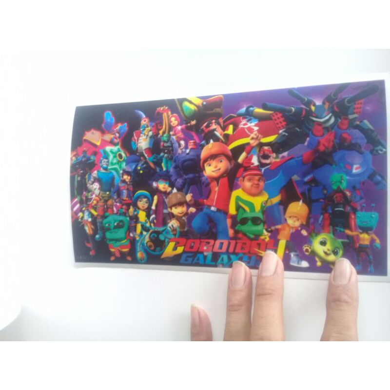 Sticker Indoor OutDoor Boboiboy Galaxy Besar 20×12cm FullColors (Kualitas Bagus waterproof )