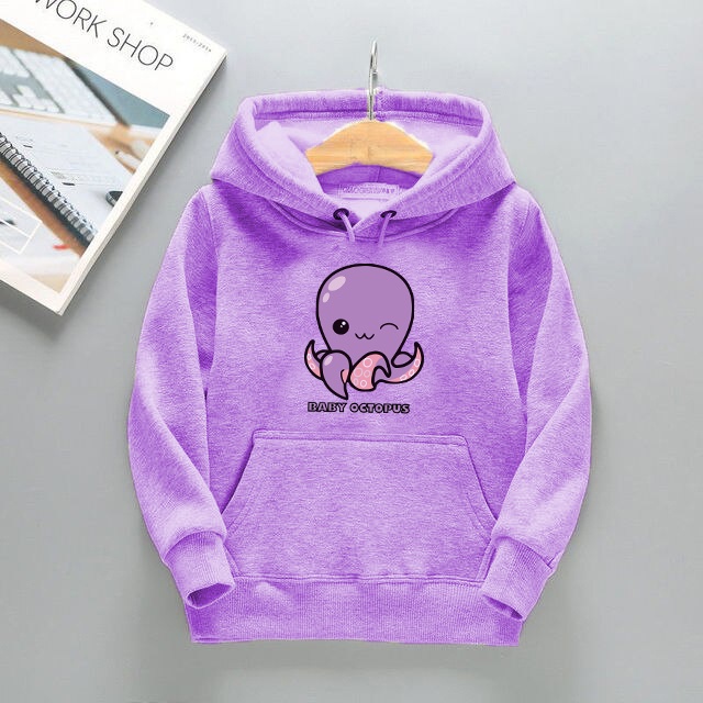 Hoodie Anak Unisex Baby Octopus SIze M-XL