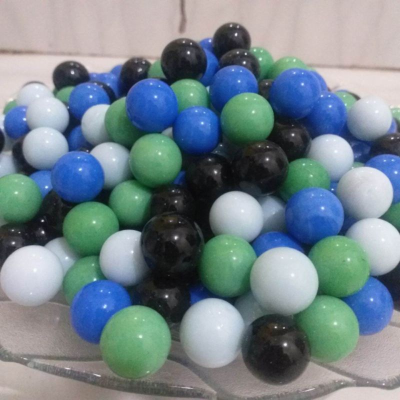 100PCS MAINAN GUNDU MARMER/KELERENG WARNA WARNI