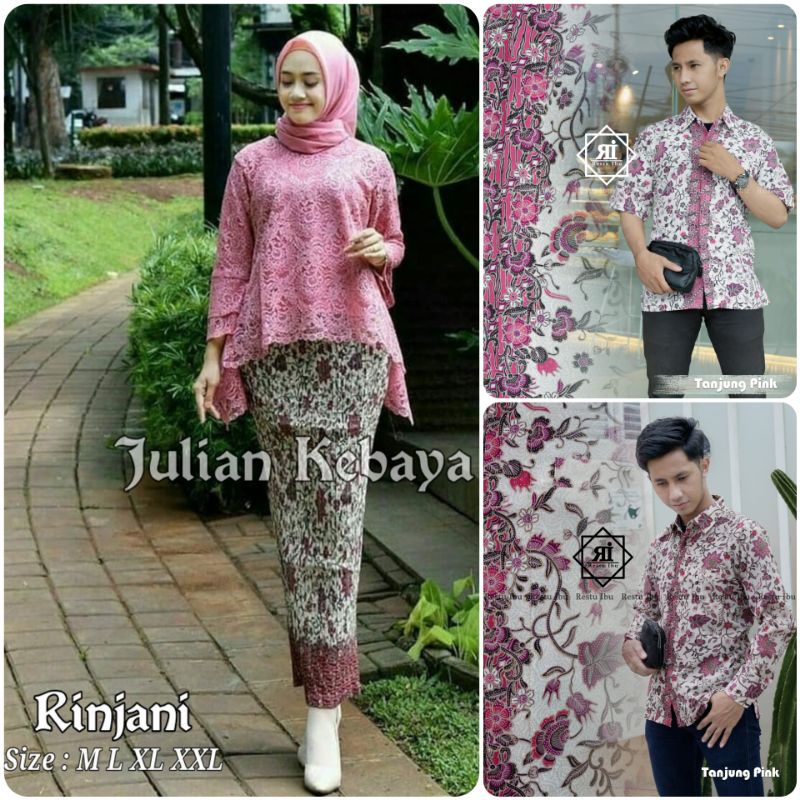 COUPLE KEBAYA MODERN / BAJU BATIK COUPLE / COUPLE BATIK SET / KEBAYA MODERN / SET KEBAYA WANITA Baju