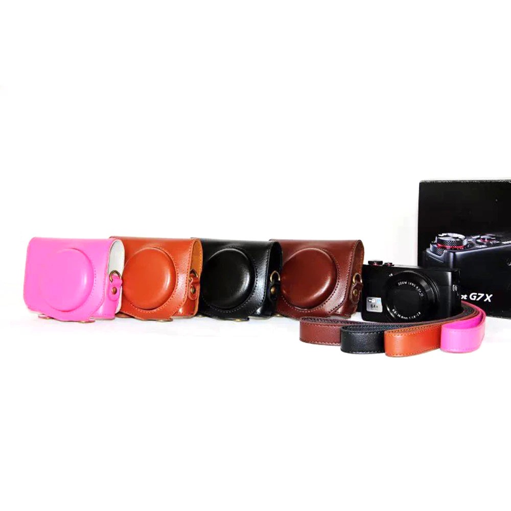 mirrorless Black/Brown/Coffe/Pink Camera Case Bag Leather Case Cover for Digital Camera Canon