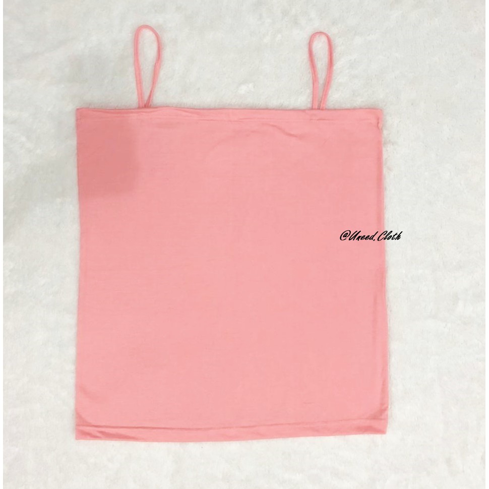 Uneed Cloth / TANK TOP JUMBO / CROP TANKTOP / SQUARE / TANGTOP ATASAN WANITA / LOLY BIGSIZE-Pink