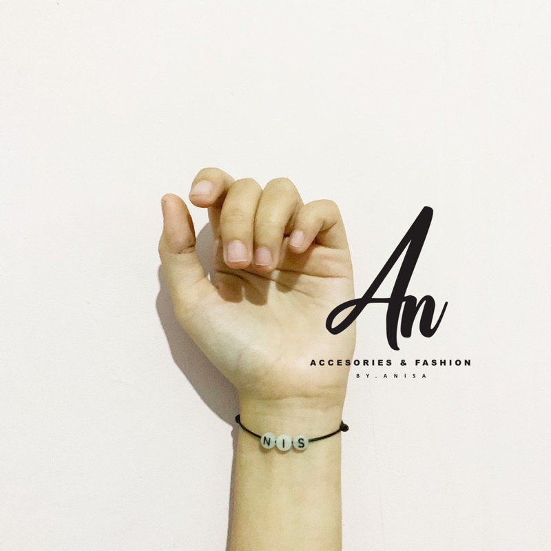 [ GELANG INISIAl ] GLOW IN THE DARK | gelang glow in the dark | gelang aesthetic | glow in the dark | gelang | gelang tangan wanita | kado | gelang tangan pria