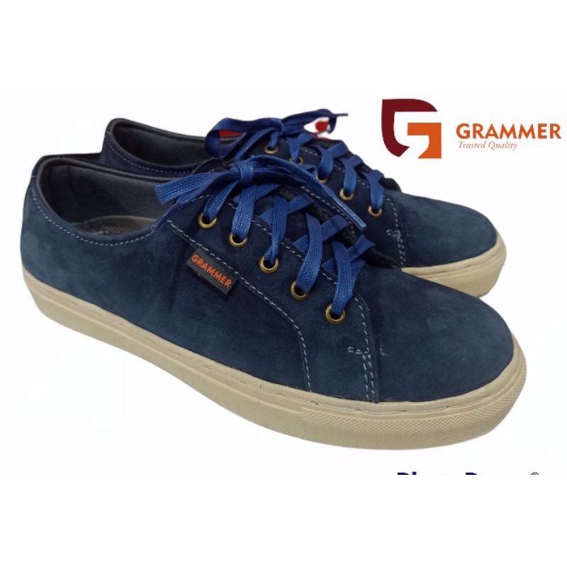 Sepatu Sneakers Pria Kulit Asli Sepatu Kulit Casual Tali Grammer