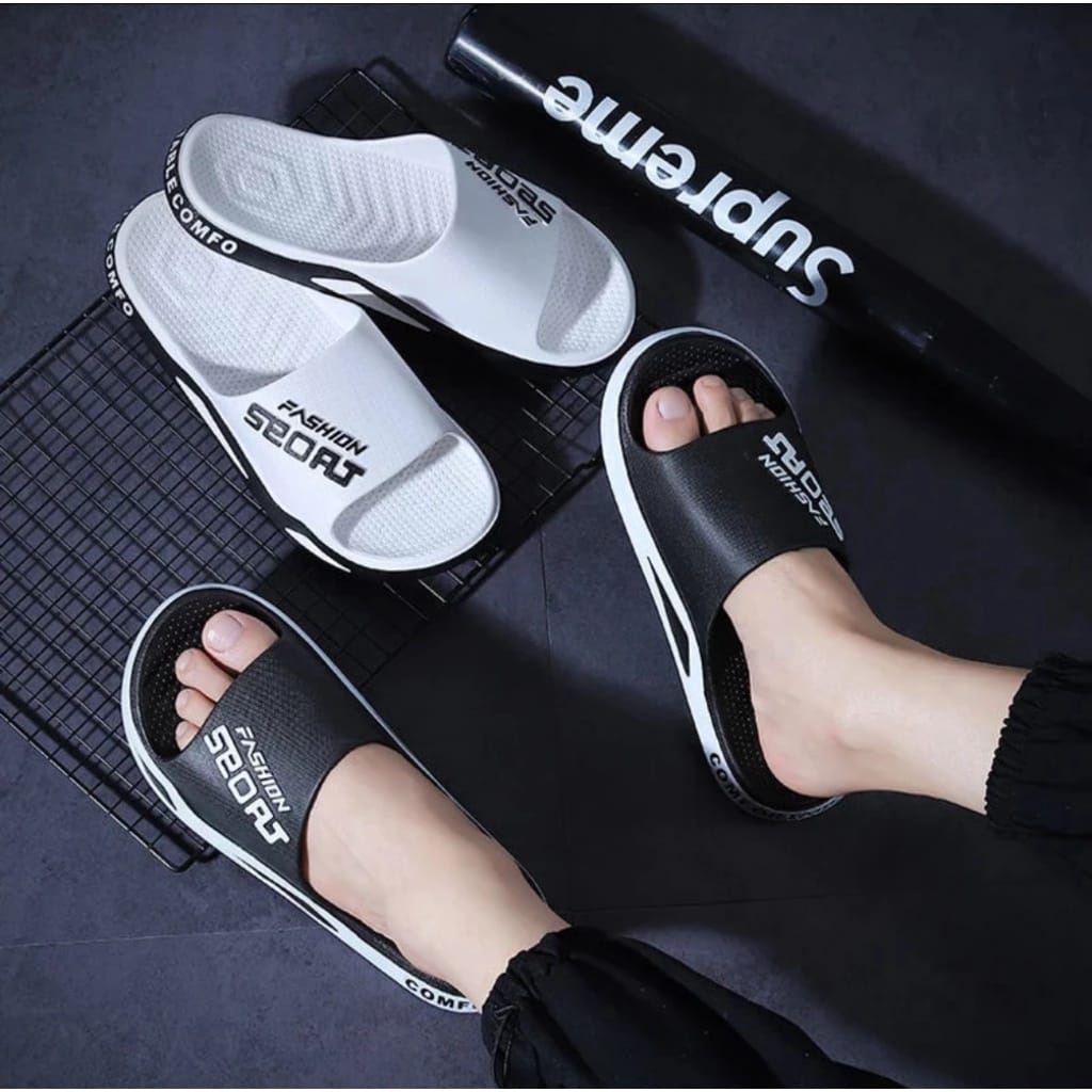 sandal slop pria original sandal slop pria karet sandal jelly korea impor sandal pria wanita terbaru