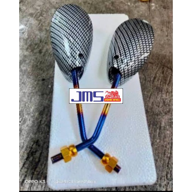 Spion tuton carbon model fu 150 beat scoopy jupiter dan mio plus baut bisa ke drat honda dan yamaha