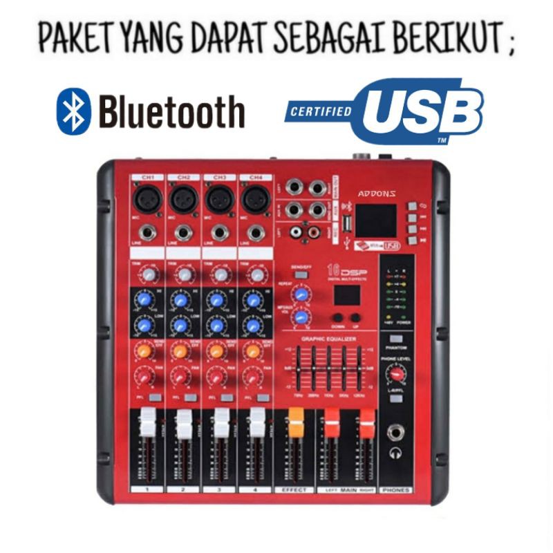 Paket Sound System 15 Inch Mixer Bluetooth Usb Smart Tv Karaoke Di HP