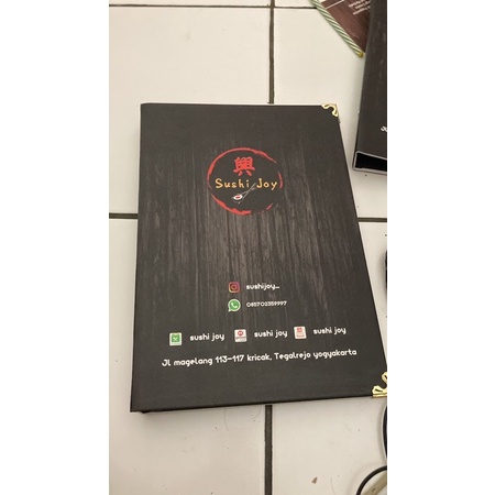 

sampul buku menu custom logo