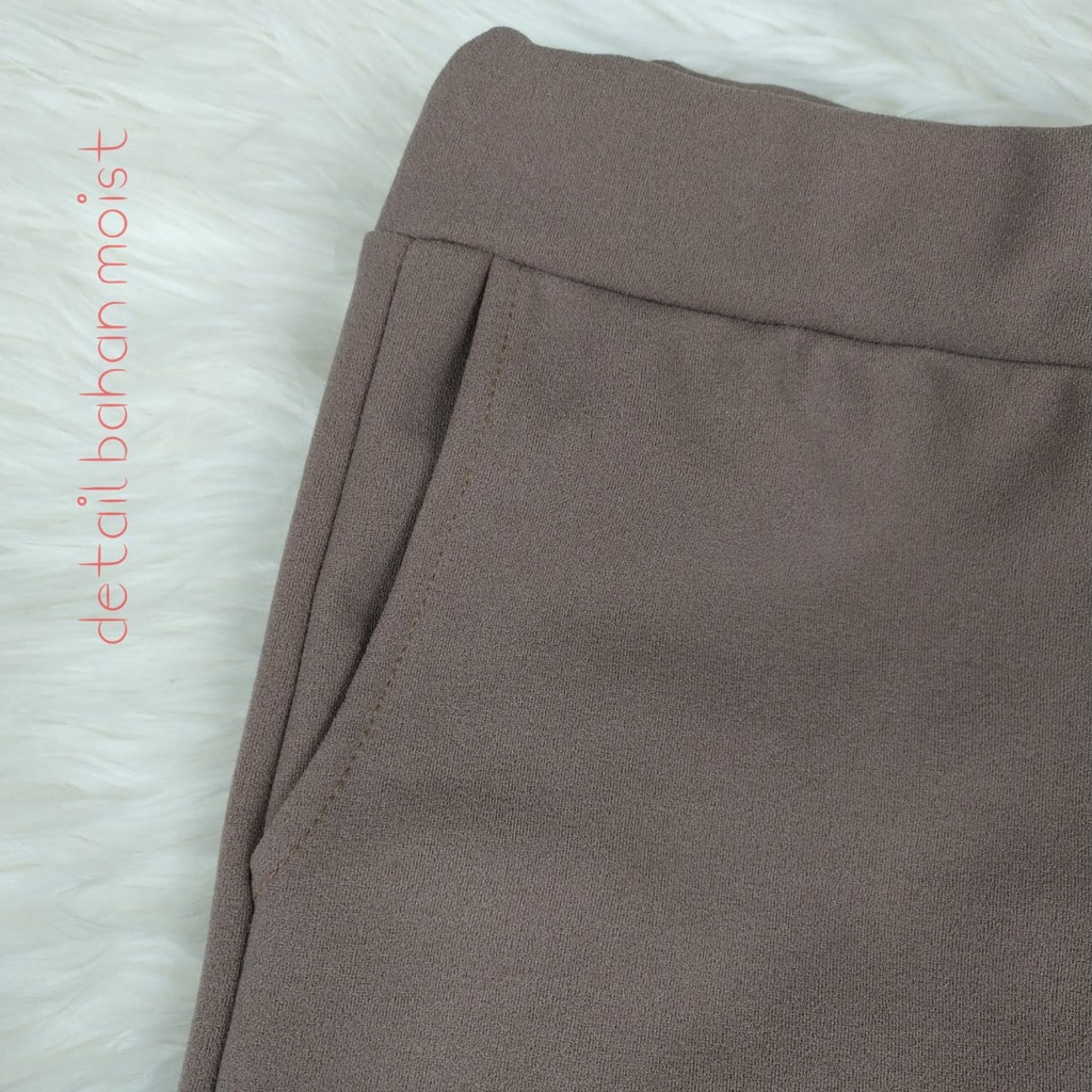 Celana Kulot Basic Premium/Kulot Bahan Moist Model Highwaist