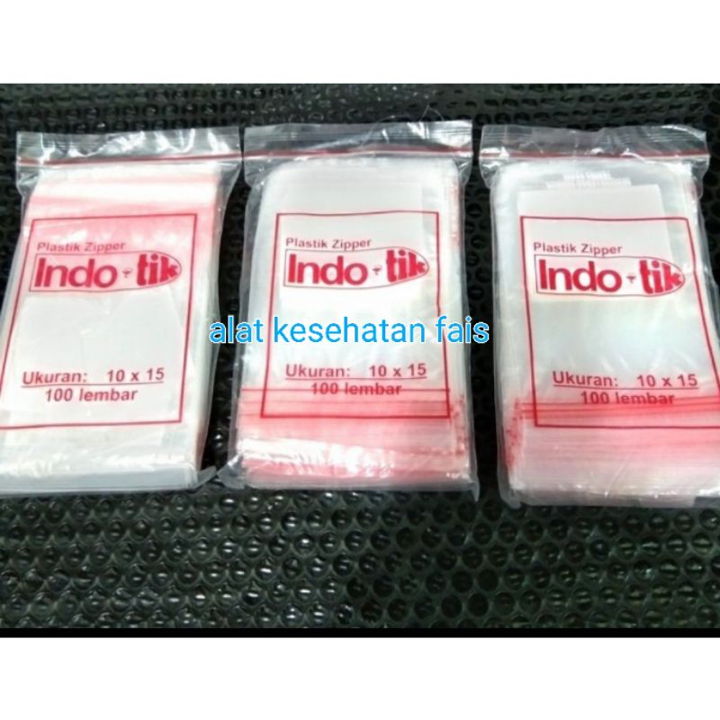 Plastik Klip Obat Bening 10 x 15 plastik klip obat