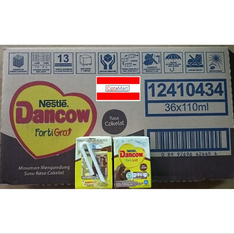 

Nestle Susu Cair Dancow Cokelat UHT 36 x 110 ml ( 1 dus )