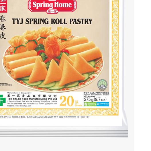 

✻ SPRING HOME TYJ SPRING ROLL PASTRY / KULIT PANGSIT 8.5" 275GR (20S) ♂