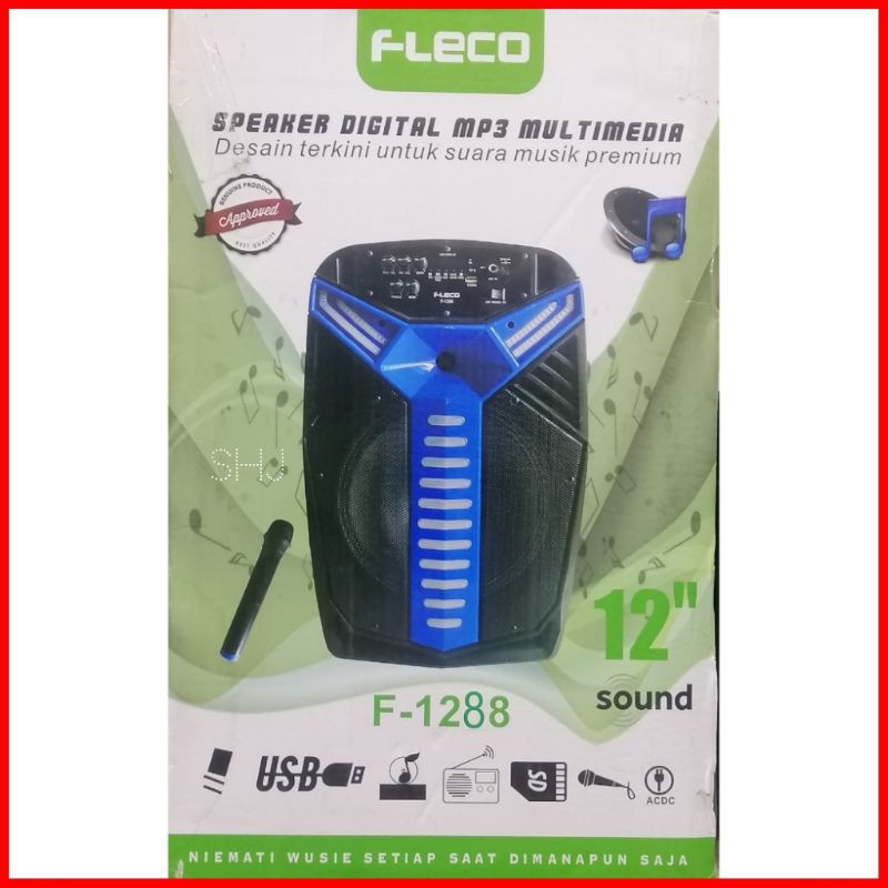 Speaker Fleco 12 Inch F-1288/Speaker Meeting/Speaker Bluetooth/Speaker Portable/Speaker Multimedia