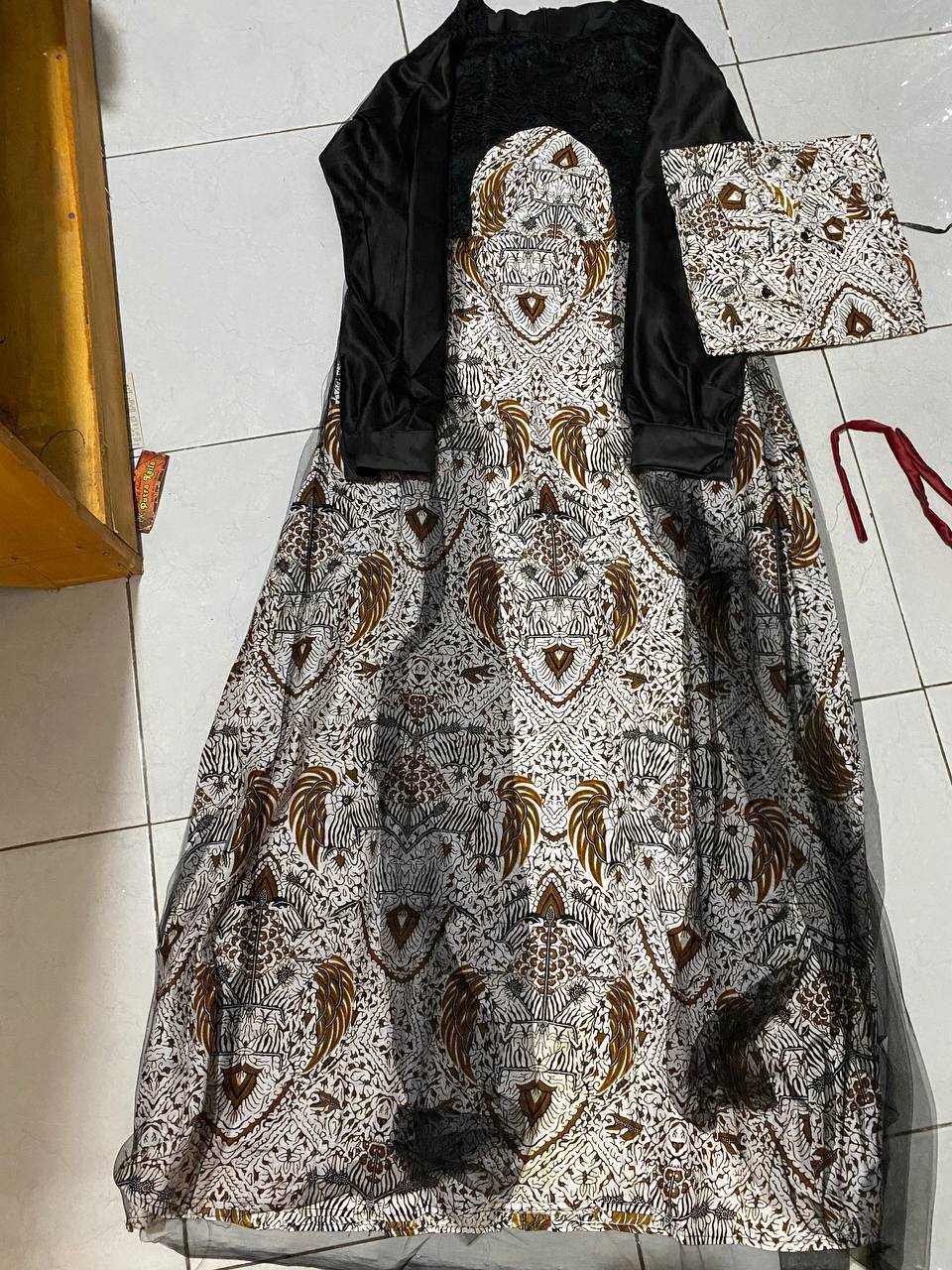 Maura Couple - Sania Ruffle Batik Couple Ndoro Jowi Dnt Garansi Termurah Shopee-couple Gamis Batik