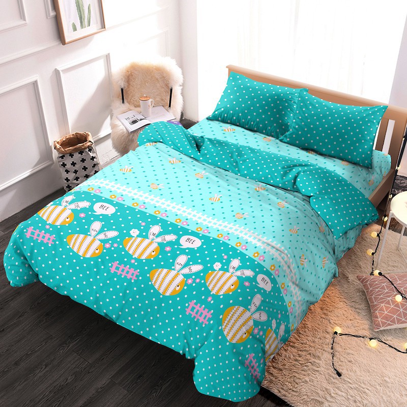 WW Bed Cover Kintakun D'luxe 160 SUMMER BEE 160x200 Queen Size bedcover deluxe new kids anak remaja