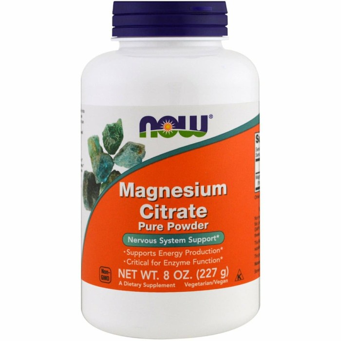 Now Foods Magnesium Citrate Pure Powder (227 g) Now Magnesium citrate