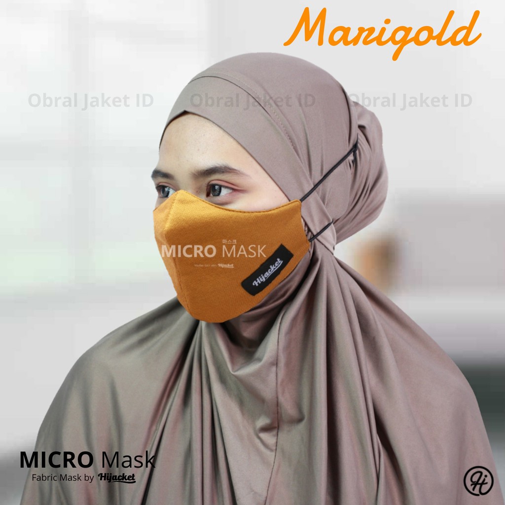 Masker Kain Hijab Polos-MARIGOLD