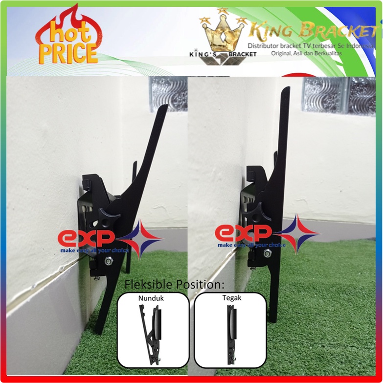 Bracket TV CHANGHONG 21&quot; s/d 43&quot; waterpass GARANSI 100% COCOK!!! IMPORT QUALITY