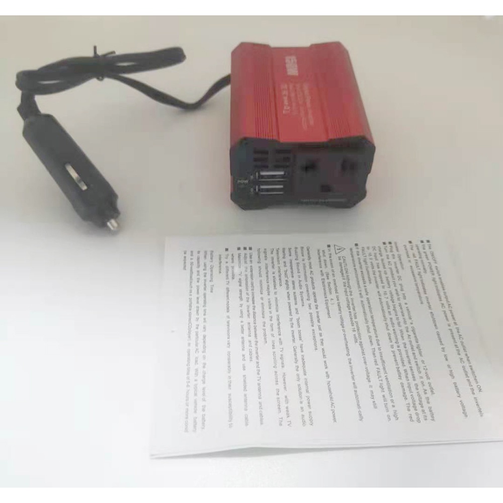 Power Inverter Mobil dengan 2 USB Port 150W 220V - DO-150W - Red