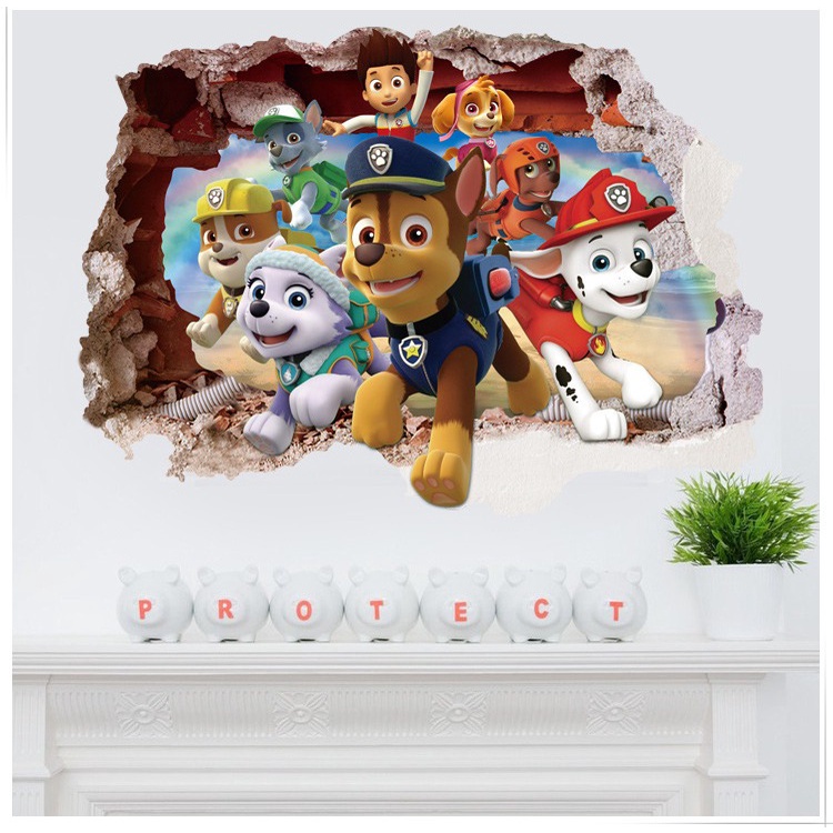 WALLSTICKER PAW PATROL UTB DOG POLISI POLICE POLIS STICKER SETIKER STIKER WALL STIKER KARAKTER KARTUN PENGUKUR TINGGI BADAN DEKORASI DINDING TEMBOK RUANG BELAJAR BERMAIN RUANG TIDUR KAMAR ANAK CEWEK COWOK PINTU LEMARI