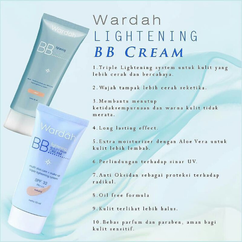 Wardah BB Cream  Everyday 15 / 30ml &amp; Wardah BB Cream Lightening Original 100%