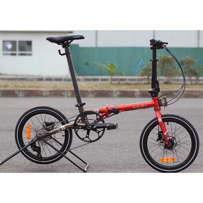 Sepeda Lipat Element Troy chromoly Dark Orange 4130 2020 16" Element Troy Gen 4