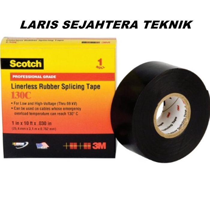 

Isolasi 3M Rubber Splicing Tape Scotch 130C Isolasi Karet 3M 130C