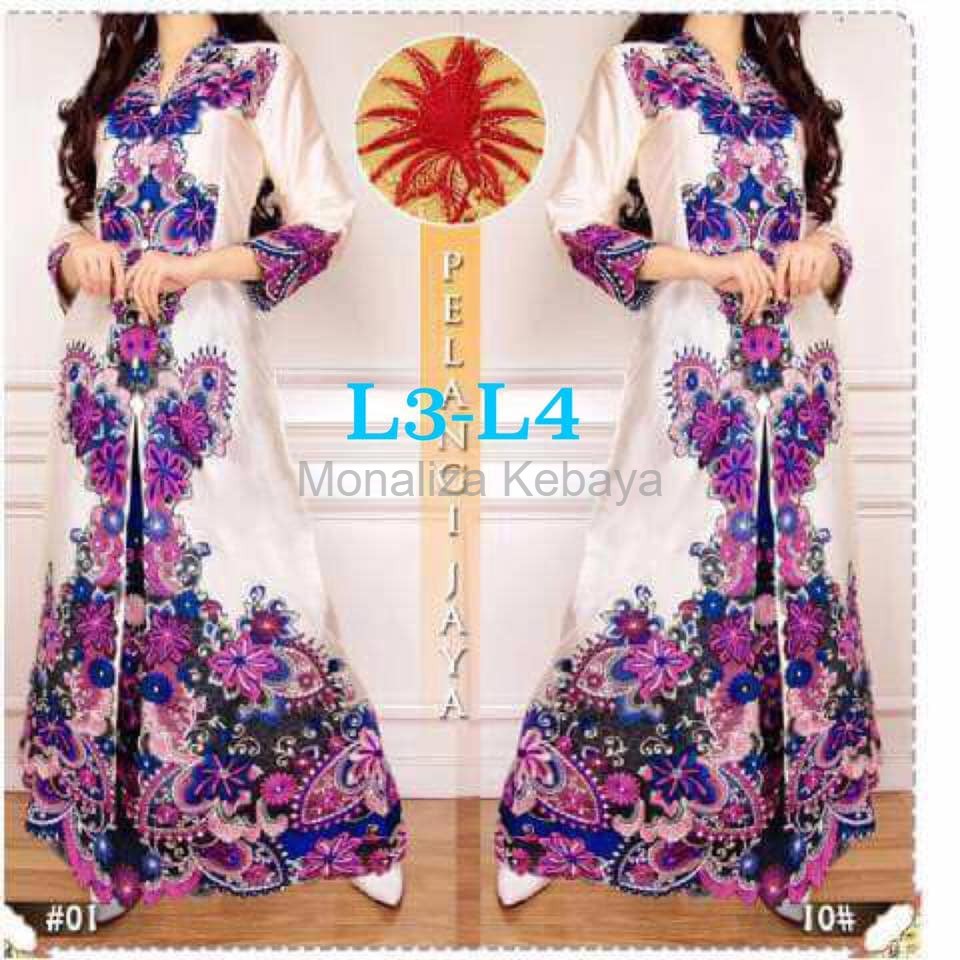 Termewah dan Terlaris Set abaya sapujagad jumbo putih biru original brand Pelangi Jaya